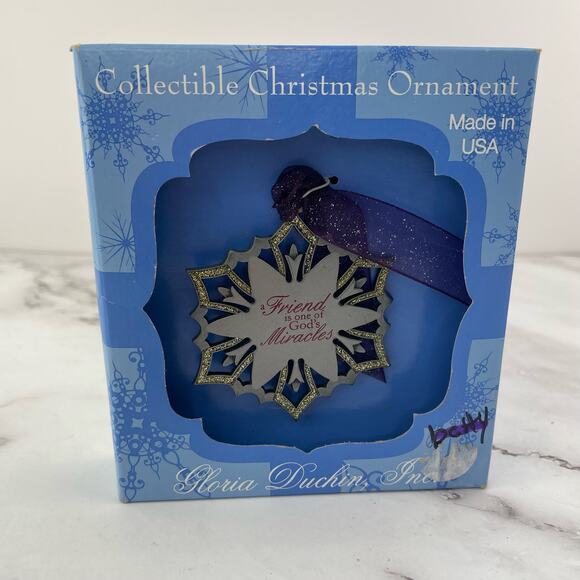Gloria Duchin Christmas Ornament A Freind is one of God's Miracles Holiday Decor - Picture 2 of 11